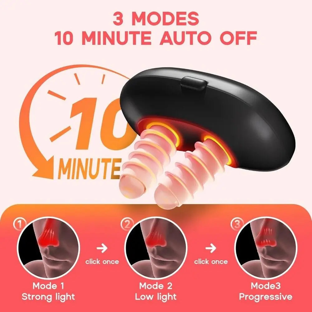 Colds Red Light Nasal Therapy Device, Red Light Nasal Therapy Instrument Red Light Nasal Therapy for Nose, Dry Nose & Sinus Comfort, No More Colds, Usb-Rechargeable Light Therapy
