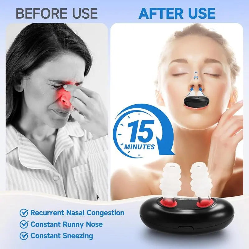 Respirelief Nasal Red Light Therapy Device for Enhanced Respiratory Relief