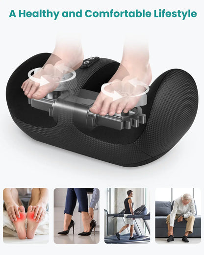 Nekteck Shiatsu Heating 3-IN-1 Leg & Foot Massager with Roller Lightweight Three-Way Massage 3 Intensities Ideal for Offices Home Mother'S Day Gift