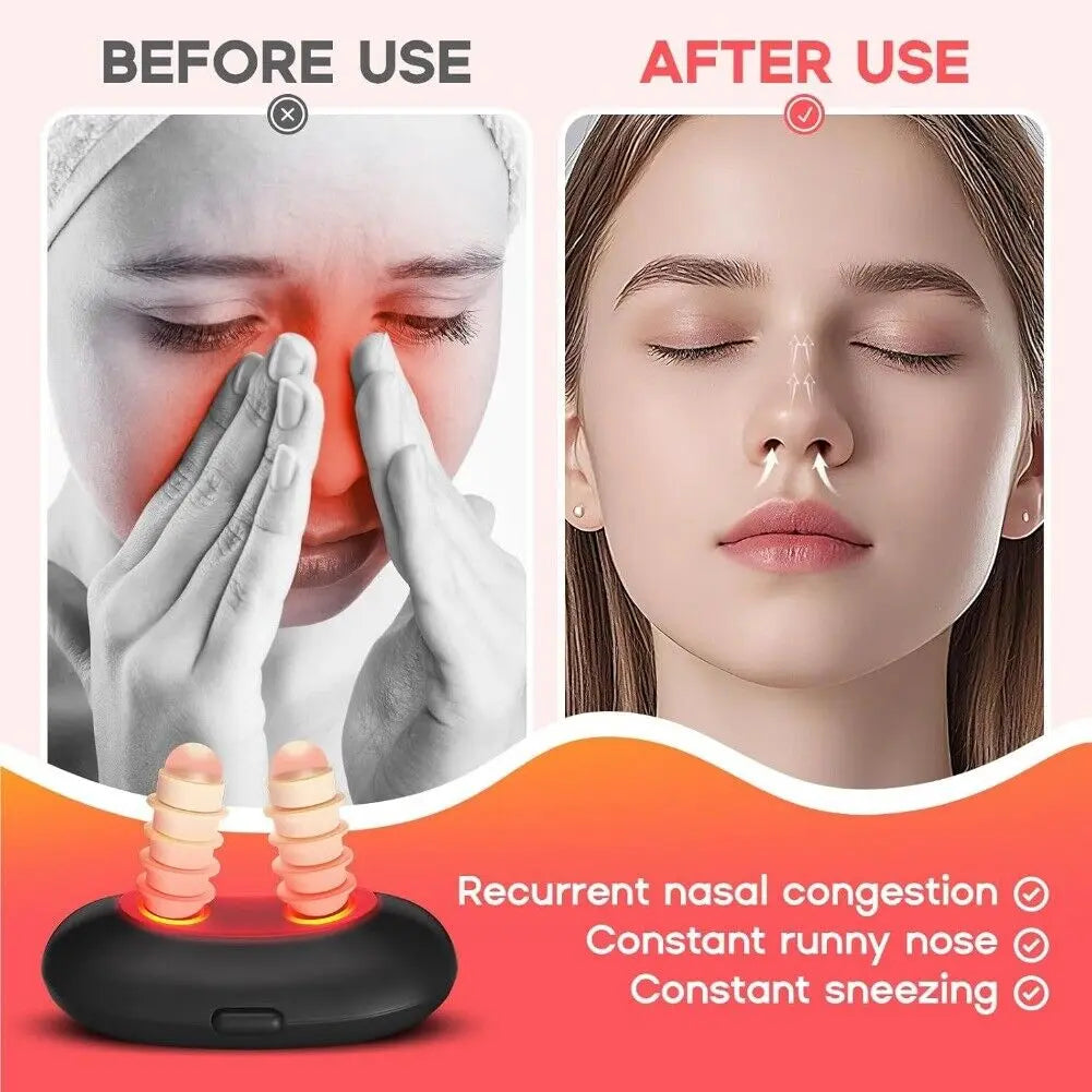 Colds Red Light Nasal Therapy Device, Red Light Nasal Therapy Instrument Red Light Nasal Therapy for Nose, Dry Nose & Sinus Comfort, No More Colds, Usb-Rechargeable Light Therapy
